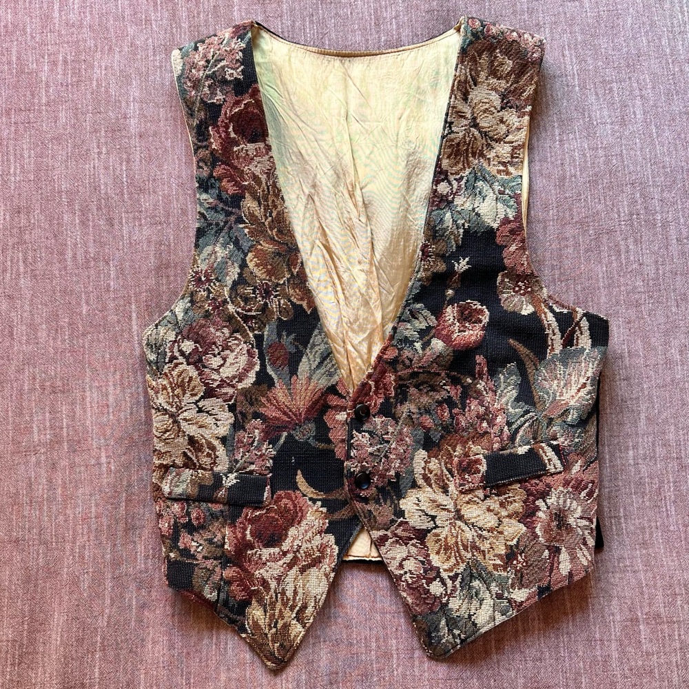 Vintage Velvet Tapestry Vest